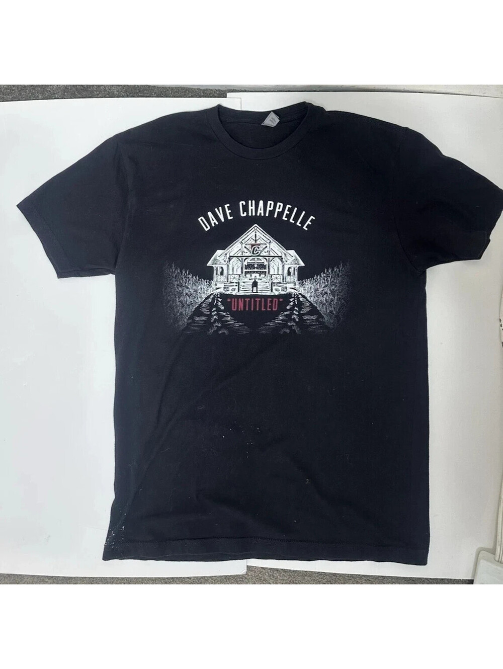 Dave Chappelle Untitled Tour Shirt Size Large Black Comedy Promo Graphic Tee